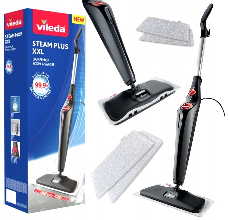 MOCNY Mop parowy Vileda Steam Plus XXL + 4 WKŁADY Sklep, Opinie, Cena
