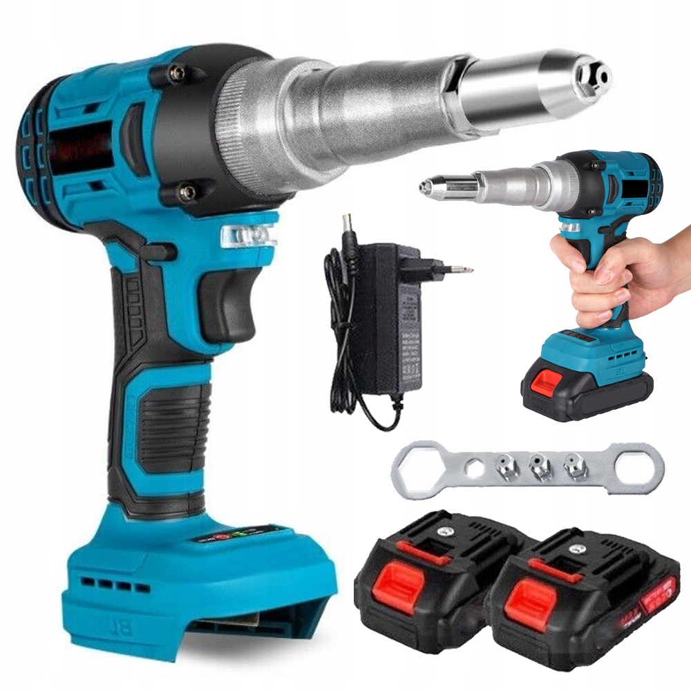 Akumulátorová Hřebíkovačka Elektrická Pistole 18V Na Hřebíky Sada 2AKU