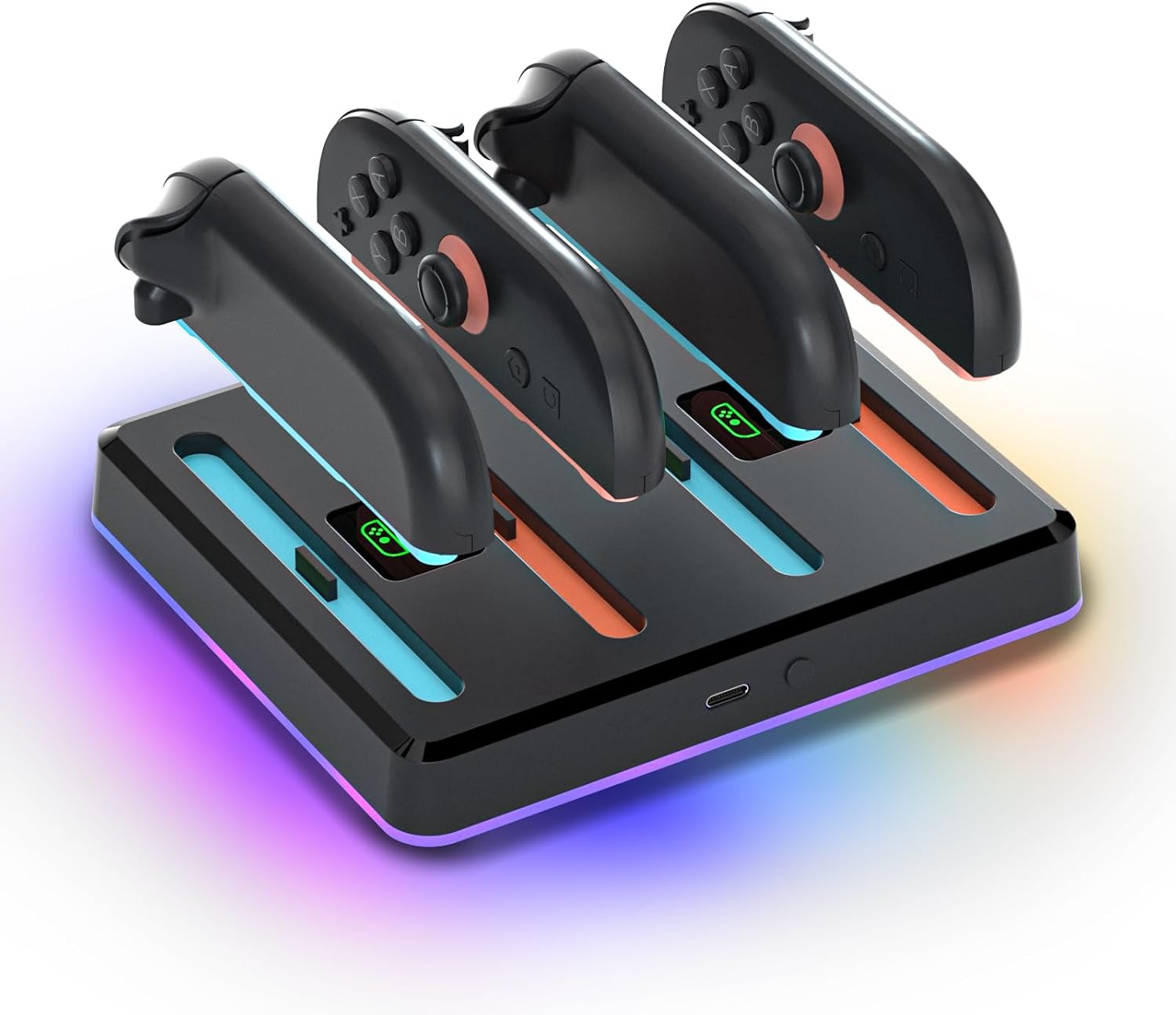 Ładowarka Dobe z podświetleniem RGB do Nintendo Switch 2 Joy Con