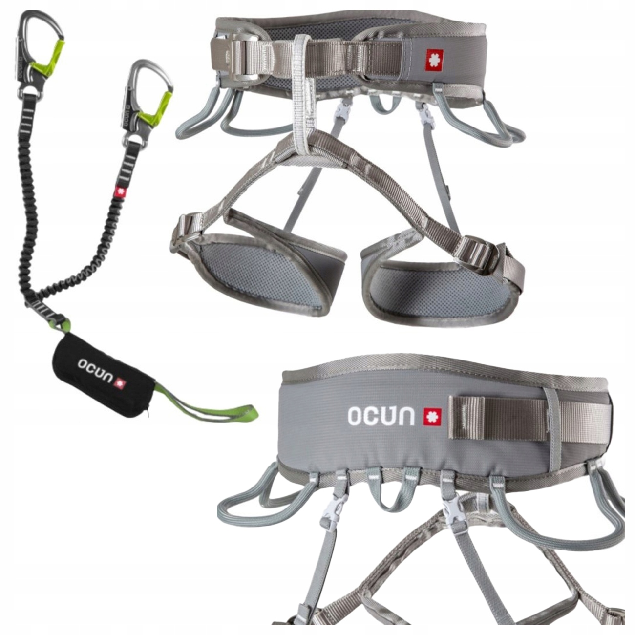 Zestaw Via Ferrata Ocun Via Ferrata Twist Set Grey Silv Lonża Uprząż Xs/m