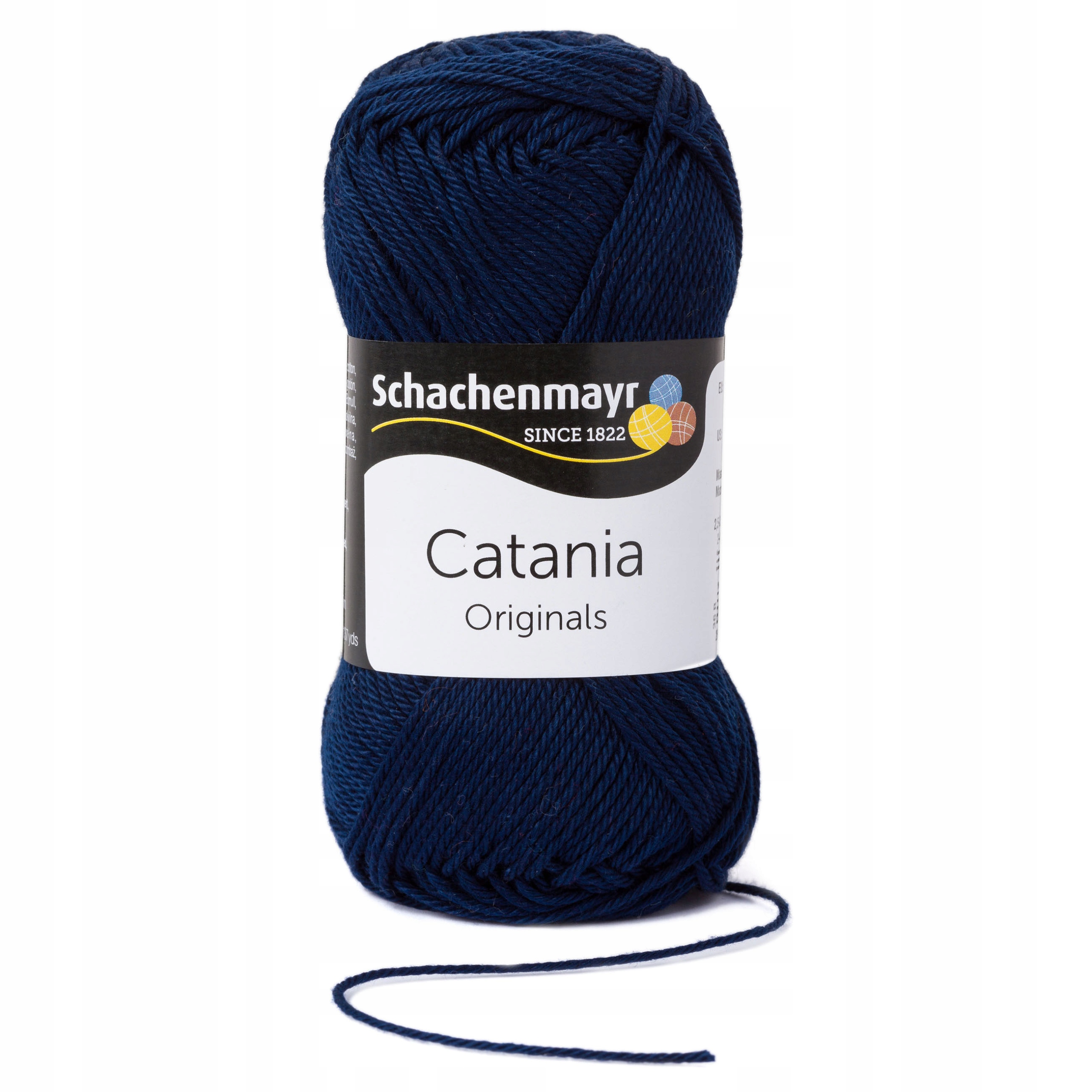 50g włóczka 100% bawełna Catania granatowa 124