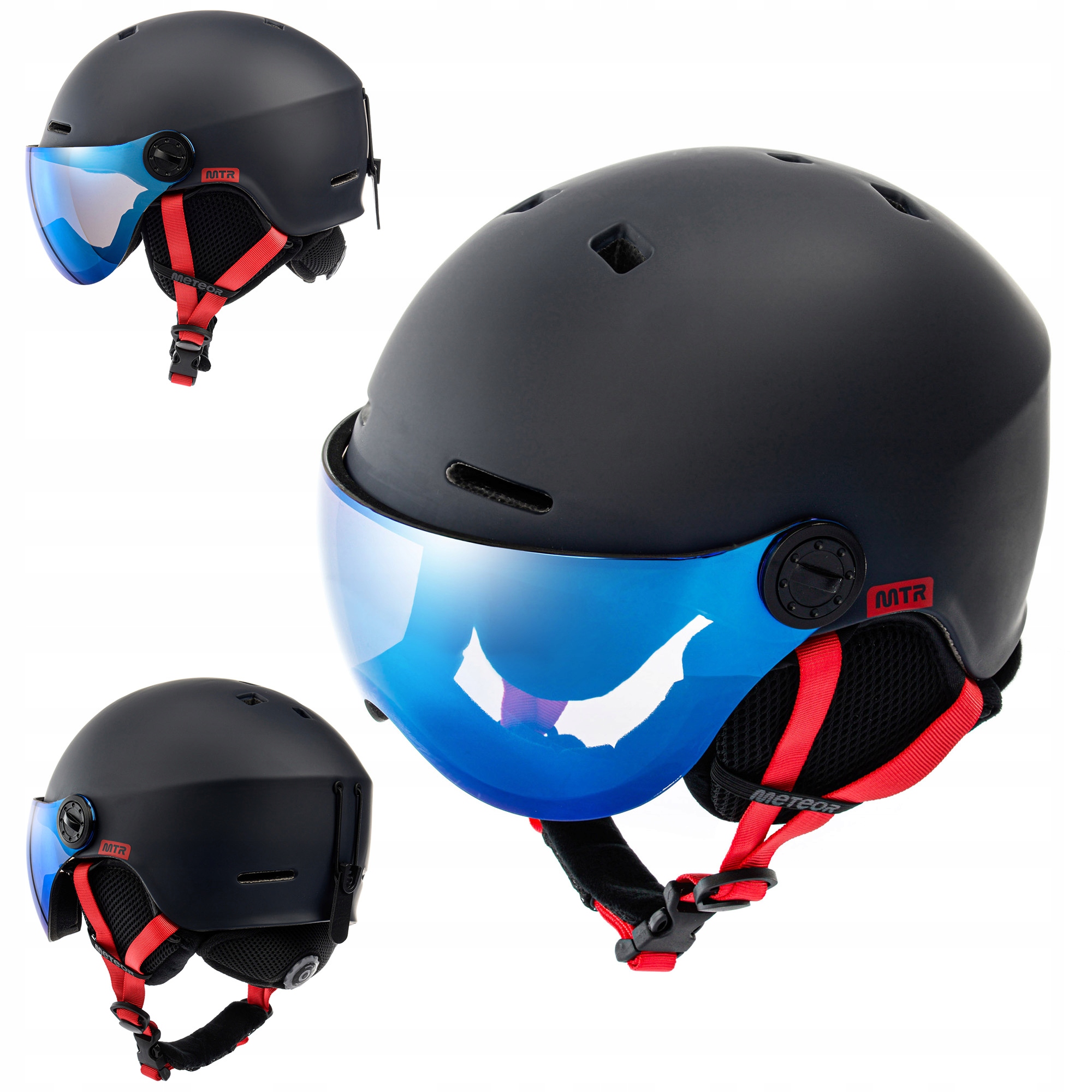 Lyžařská Přilba Snowboard Se Sklem Meteor Falven S 53-55 filtr S2 nastavitelný