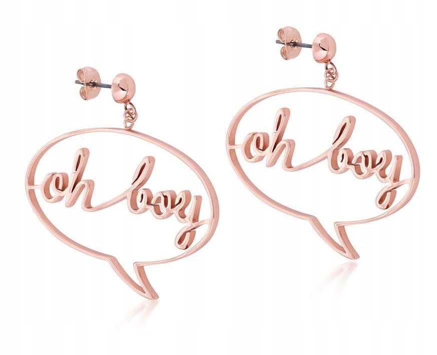 Disney Mickey Mouse Náušnice Oh Boy pozlacené růžovým zlatem