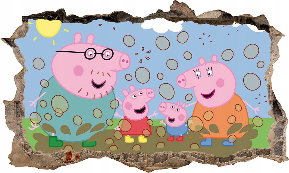

Naklejka Plakat Peppa Świnka Pepa 3D XXXXL