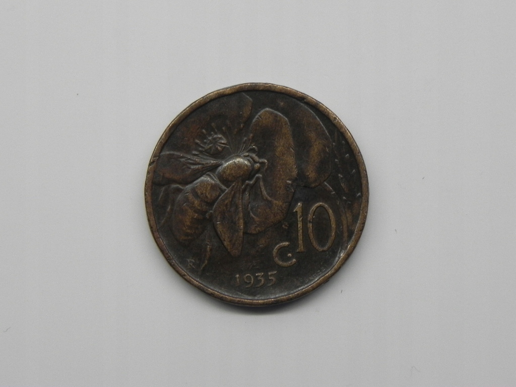 4252/ 10 CENTESIMI 1935 WŁOCHY
