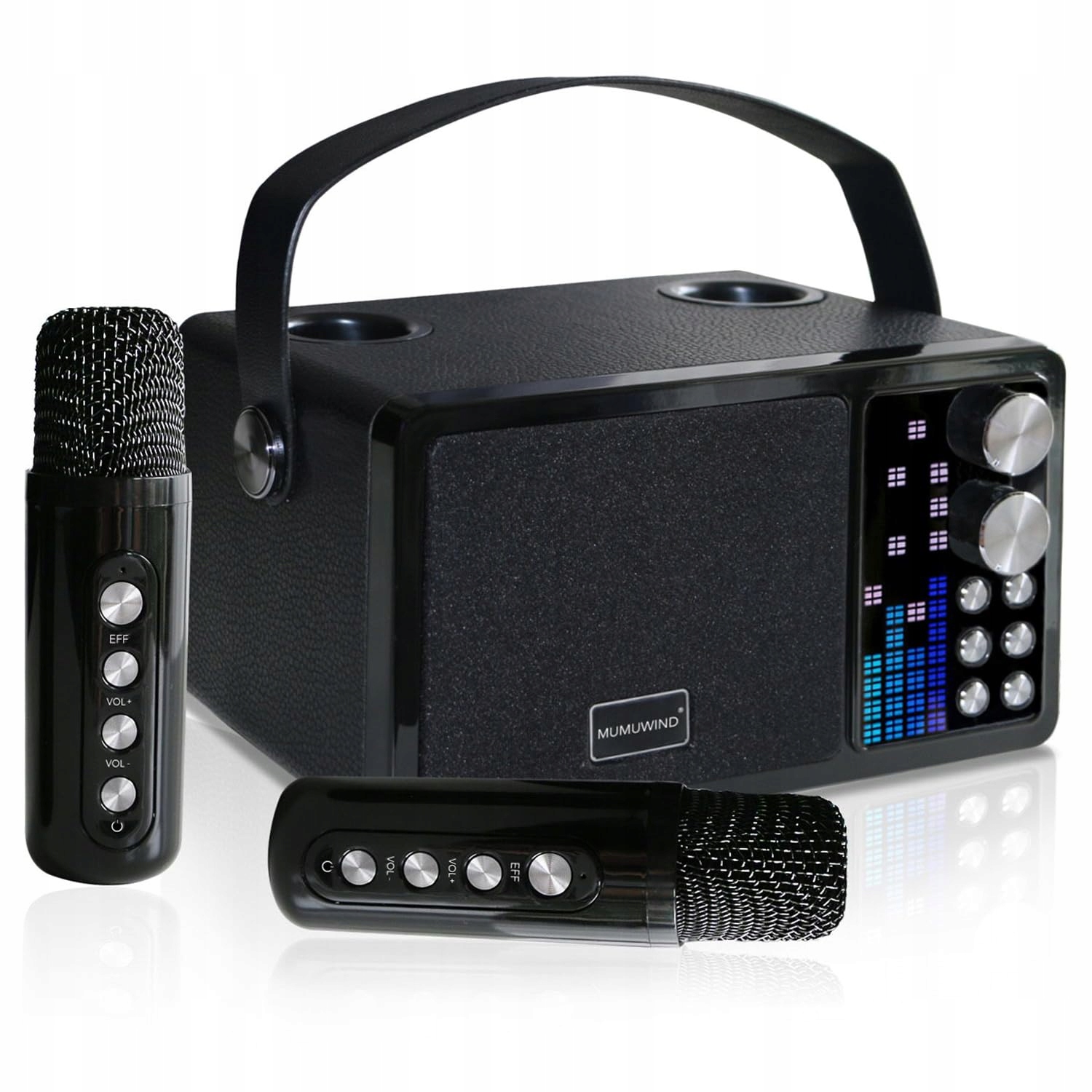 KARAOKE SYSTEM Z 2 MIKROFONAMI Bluetooth Głośnik Dla Dzieci i Dorosłych