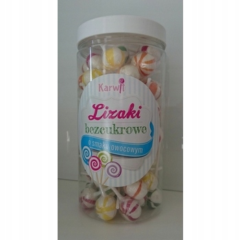Levně 80 x 8 g Karwit Lízátka bez cukru ovocná