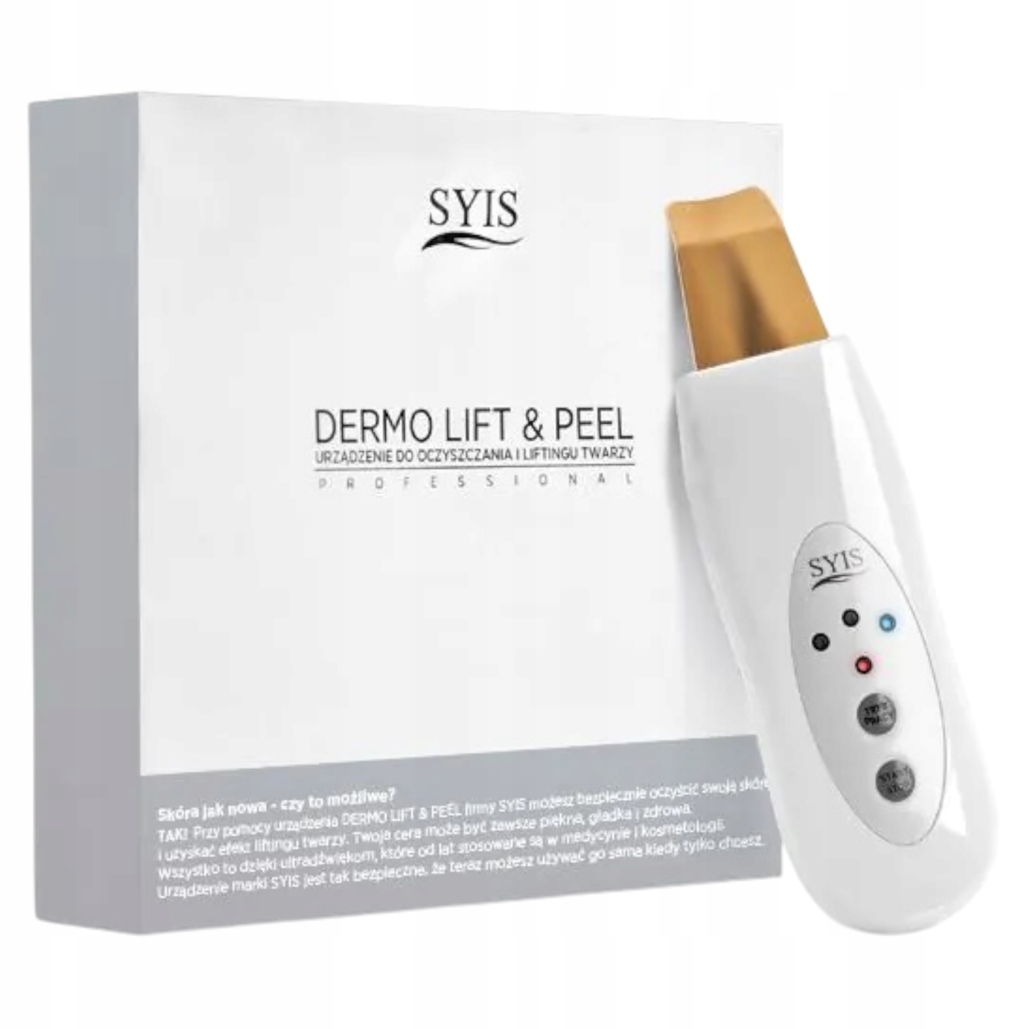 Syis zařízení Dermo Lift&Peel skin scrubber zlatá špachtle