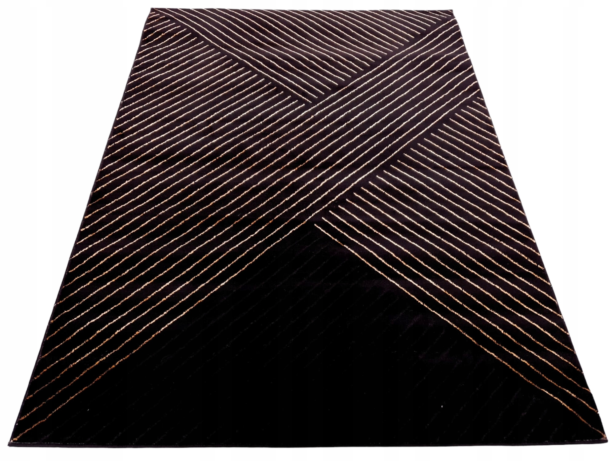 Dywan Emerald Lamele glamour czarno złoty 200x290