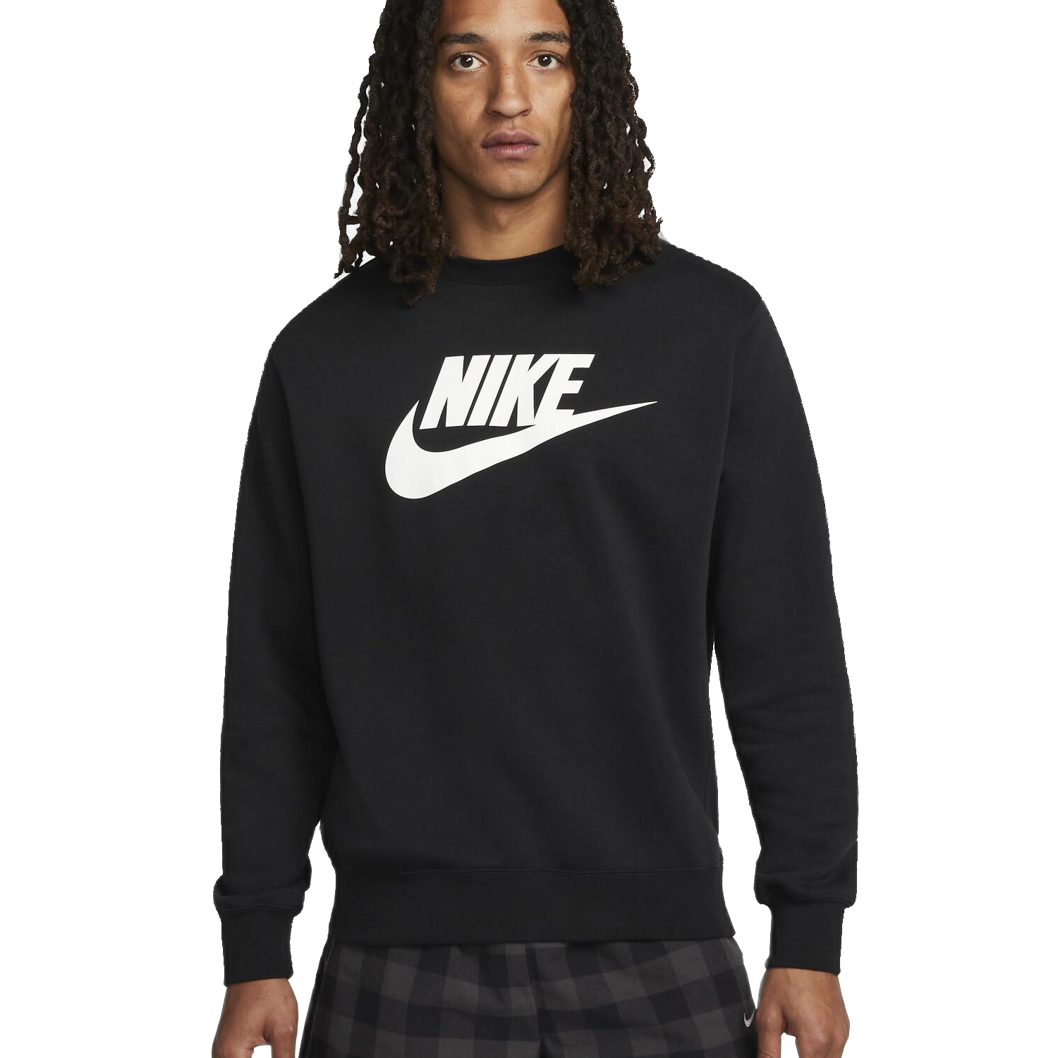 Pánská Bavlna černá Pánská Mikina Nike Sportswear Club Fleece [XL]
