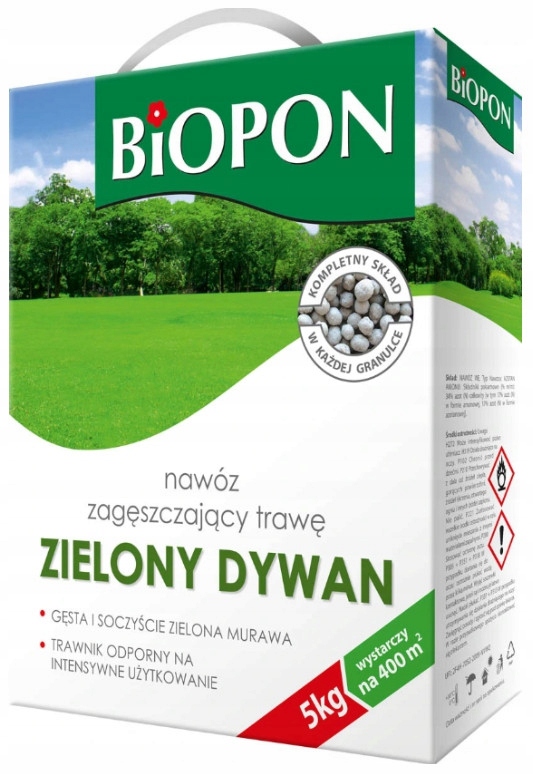 

Biopon Nawóz zagęszczający trawę zielony dywan 5kg