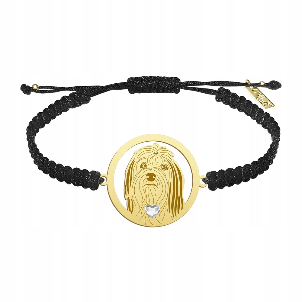 Zlatý náramek Lví pejsek 925 Makramé Žena Dárek Šperky Gravírování