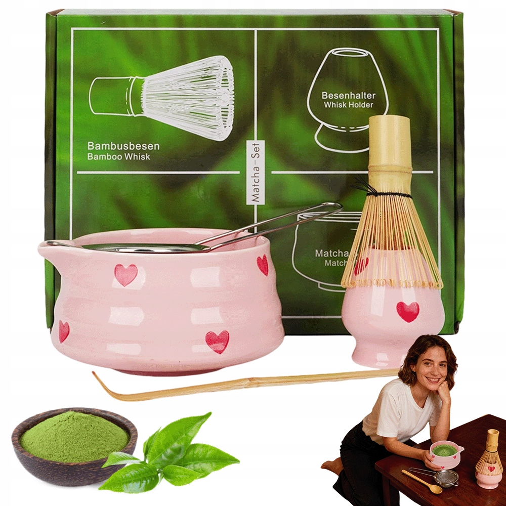 Bambusová Dárková Sada 5 Ks Na Čaj Matchy Chashaku, Šlehací Metla, Lžíce