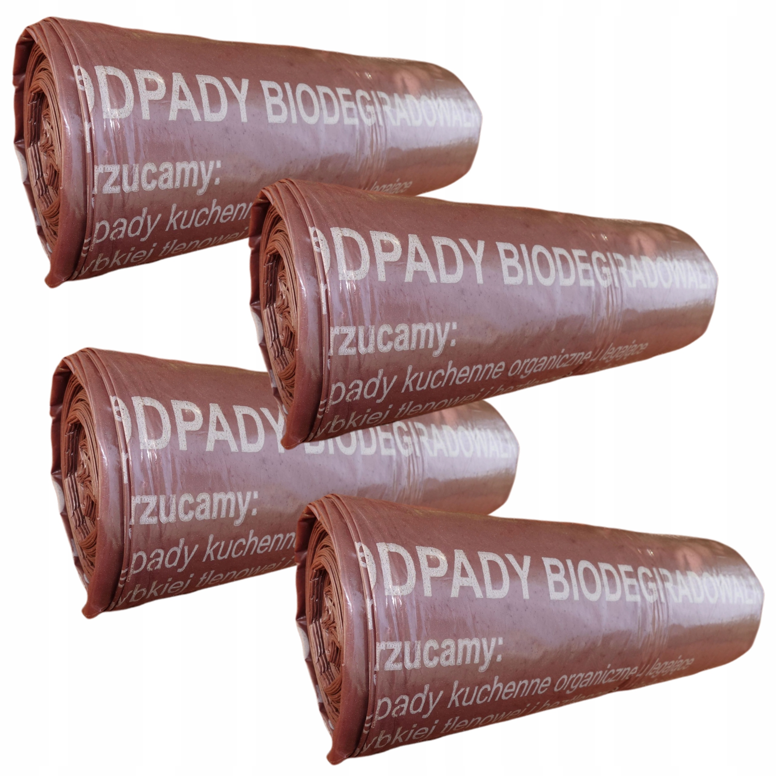 Worki segregacji śmieci BIO BRĄZOWE kosz 120L