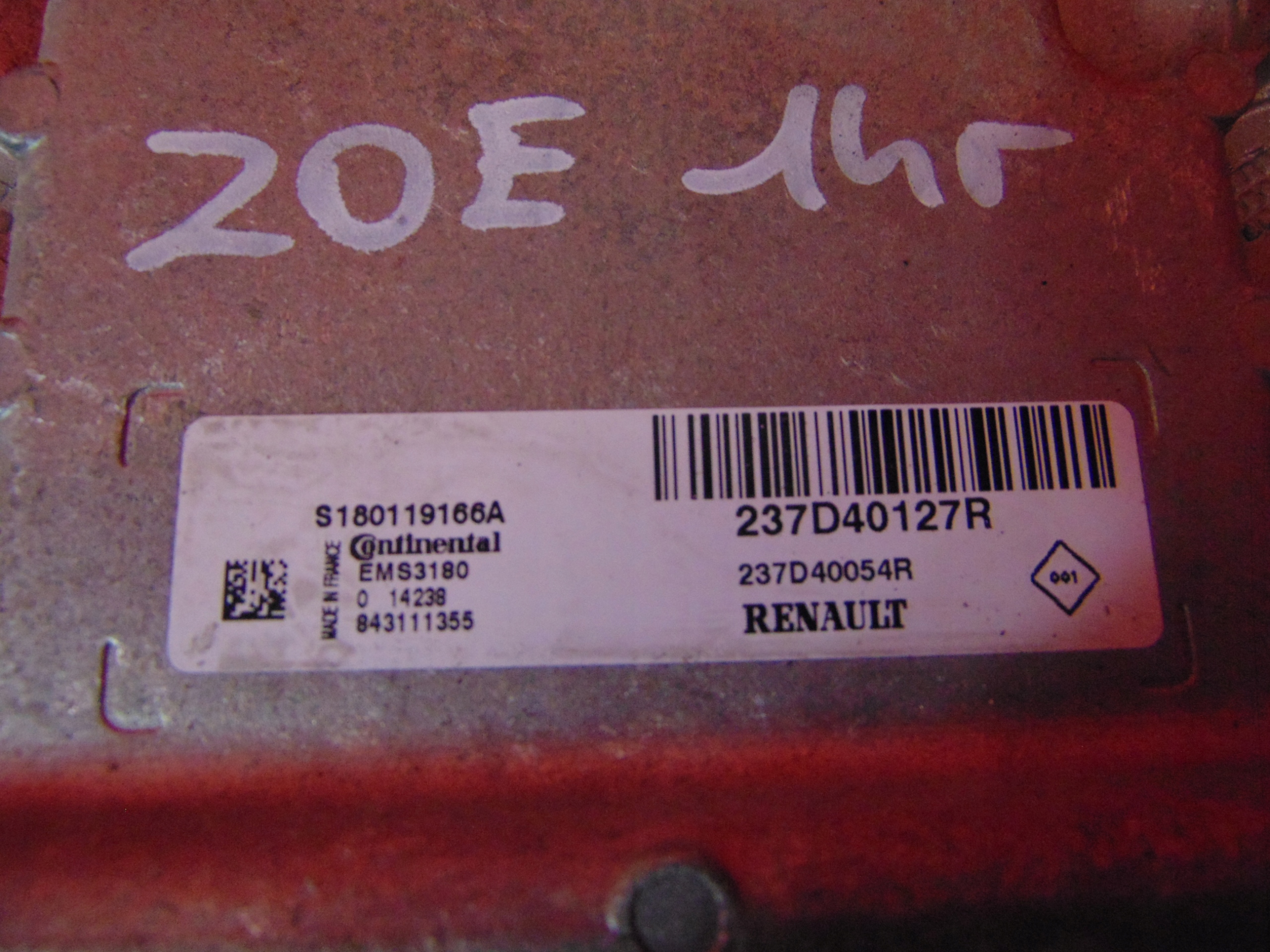 RENAULT ZOE 12- control unit computer 237D40127R