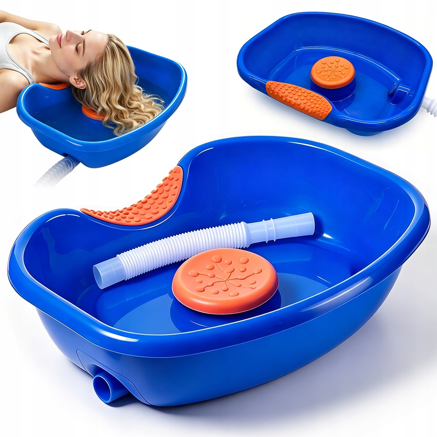 Miska Na Mytí Vlasů Pro Ležící Osoby S Hadicí 60 CM 46X35X12,5 CM, Ergonomická