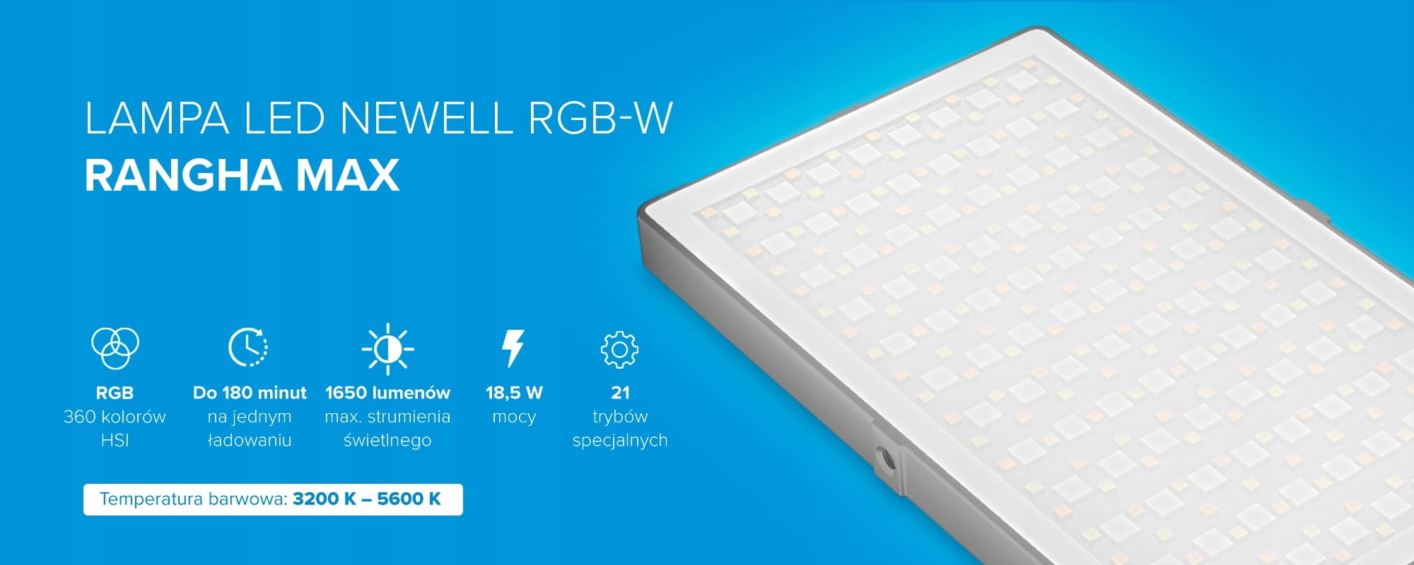 Lampa LED Newell RGB-W Rangha Max Źródło światła LED