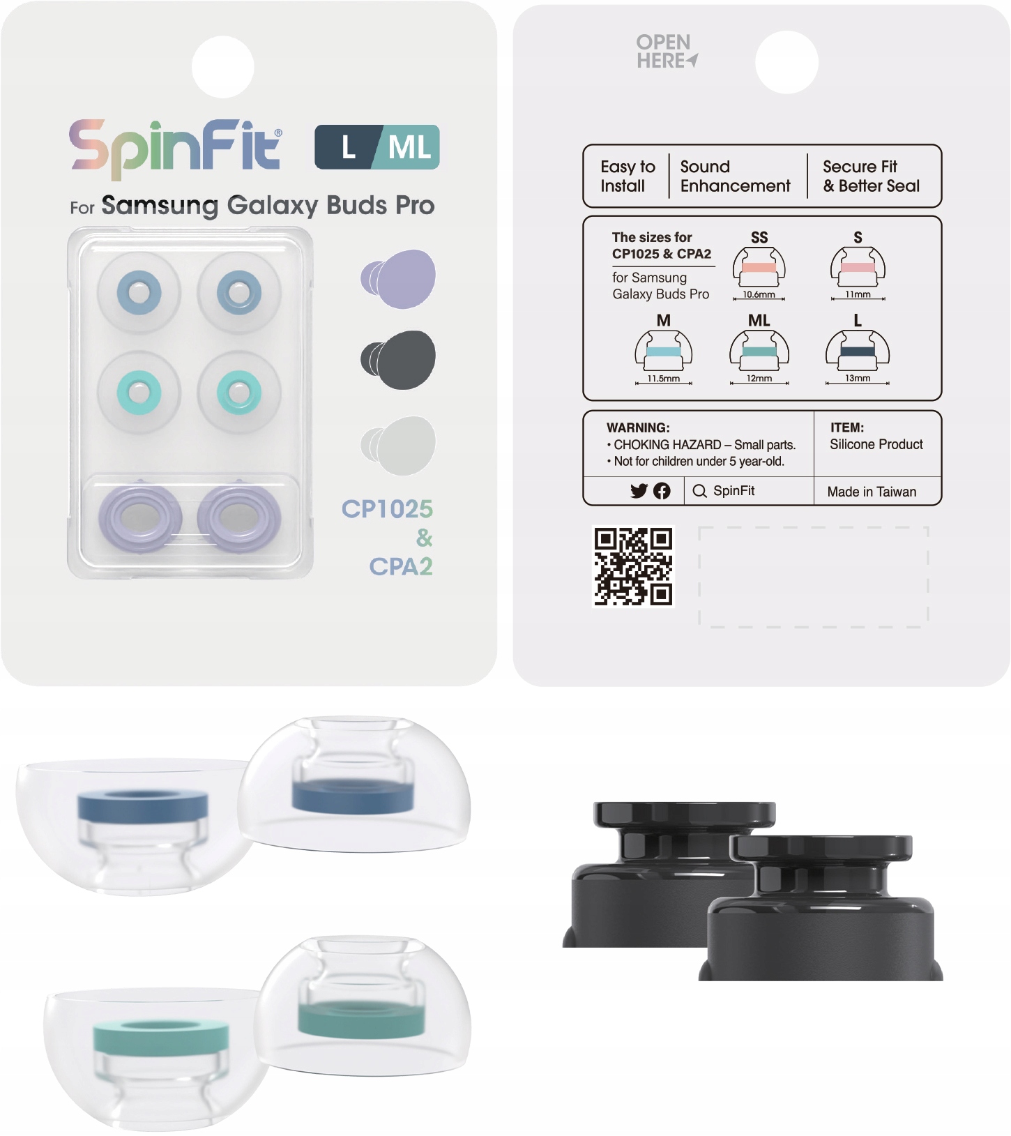 

SpinFit CP1025 do Galaxy Buds Pro i Jabra 85T L/ML