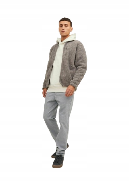 Jack&amp;jones Šedé Ležérní Jednoduché Kalhoty Z Bavlny 42/34 6_A