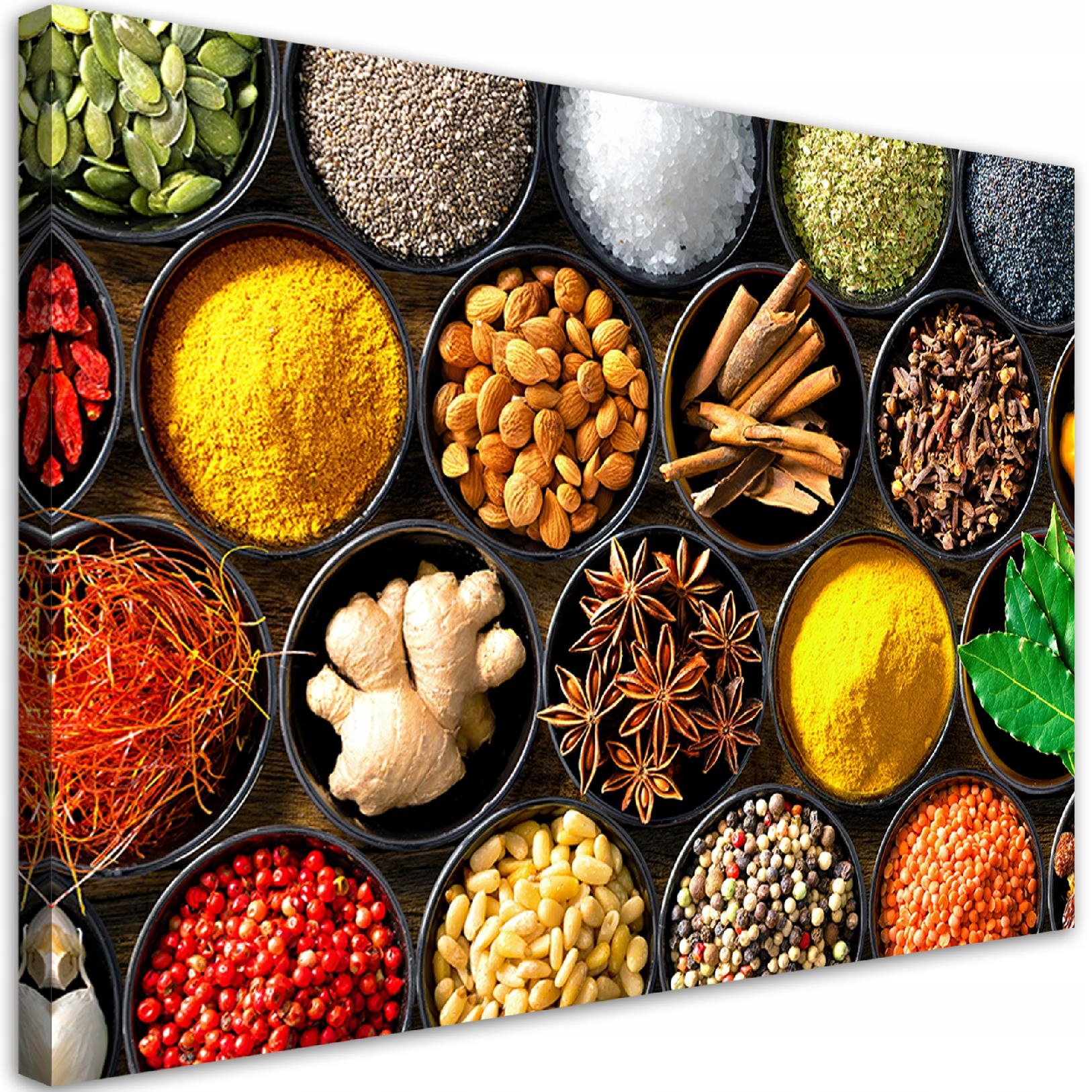 Obraz na plátne, Bylinky, korenie do kuchyne 100x70