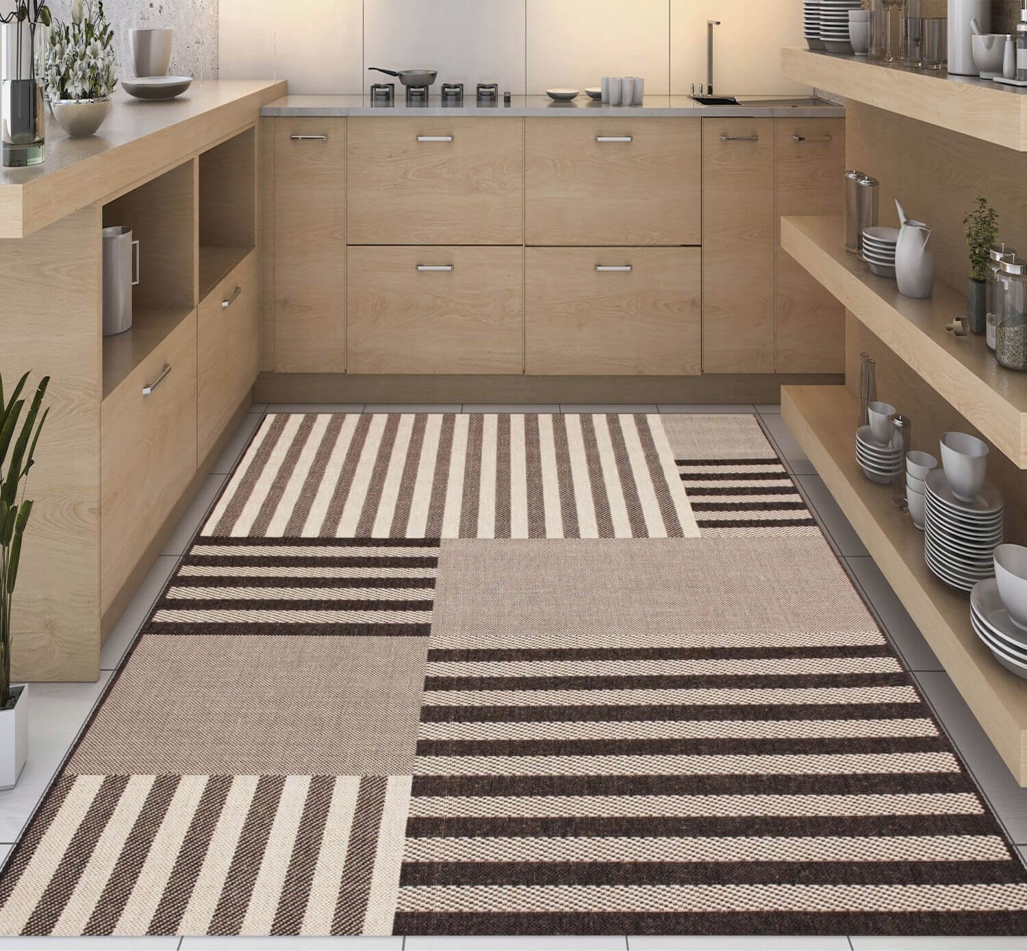 DYWAN SZNURKOWY NA BALKON TARAS TKANY NA PŁASKO DO SALONU MODNY 80X120 Grubość 5 mm