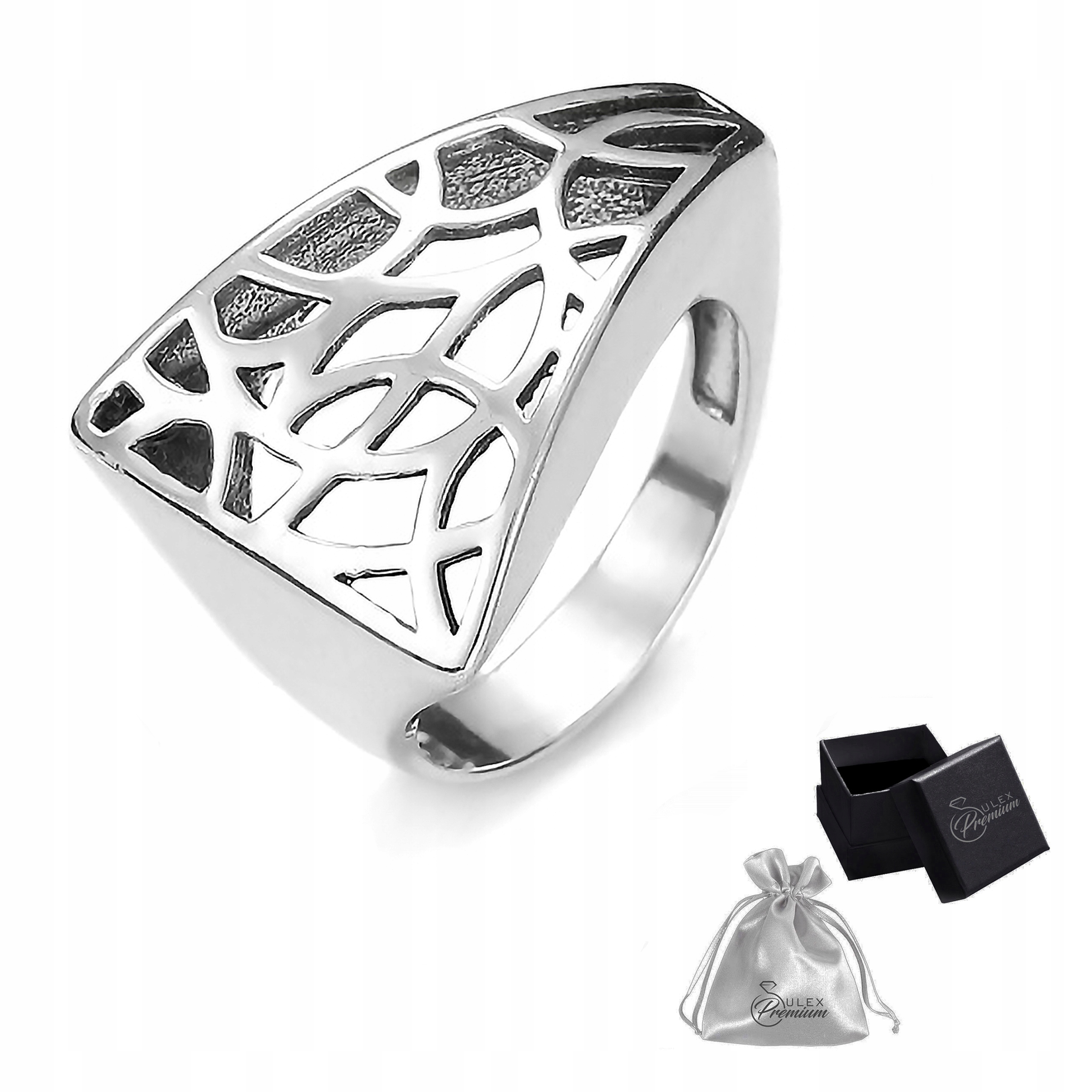 Prstýnek ryzost 925 Elegantní ažurový Trojúhelník jako Dárek vel.