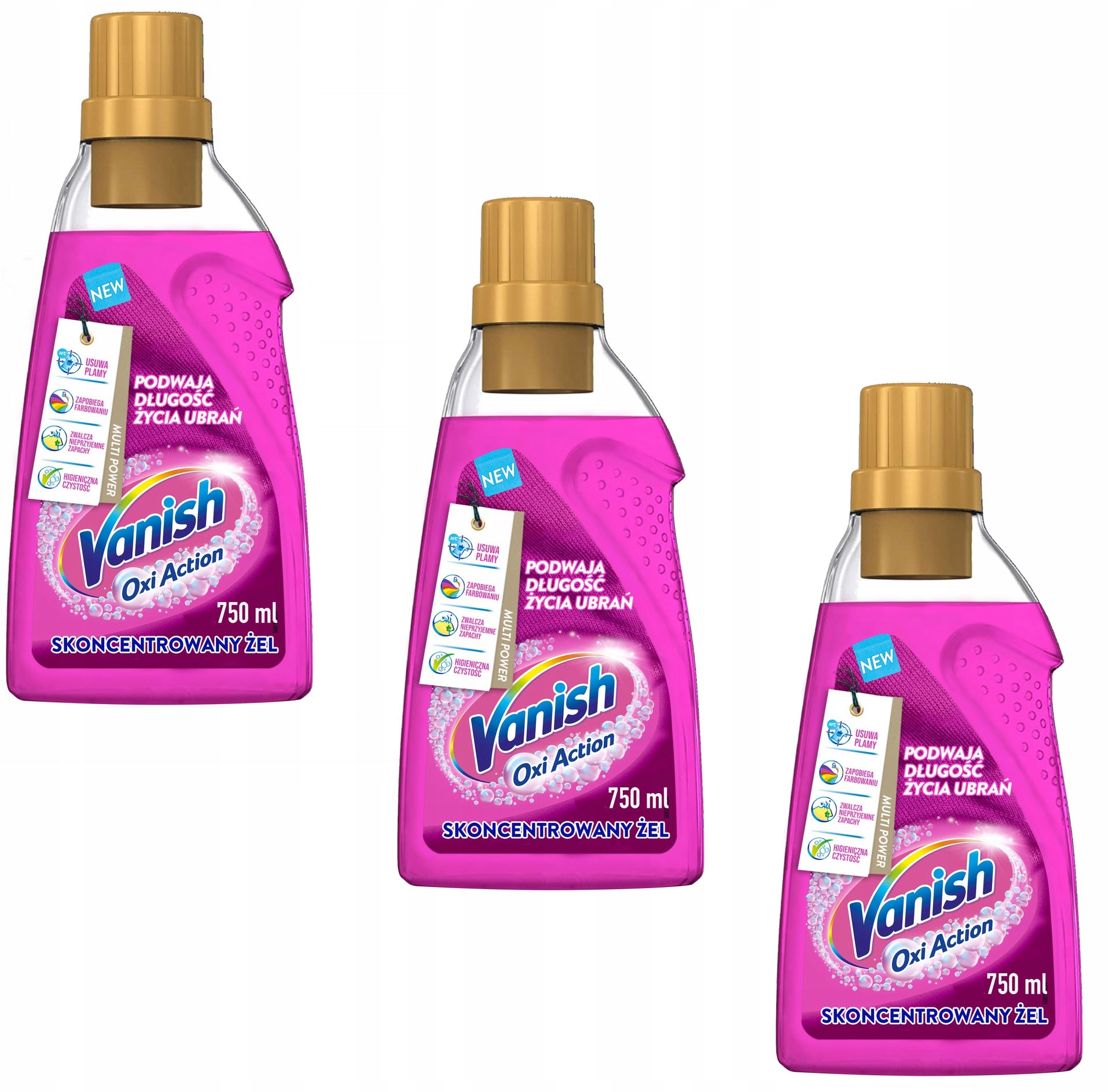 

Vanish Oxi Odplamiacz Żel Pink Do Kolorów 3X 750ML