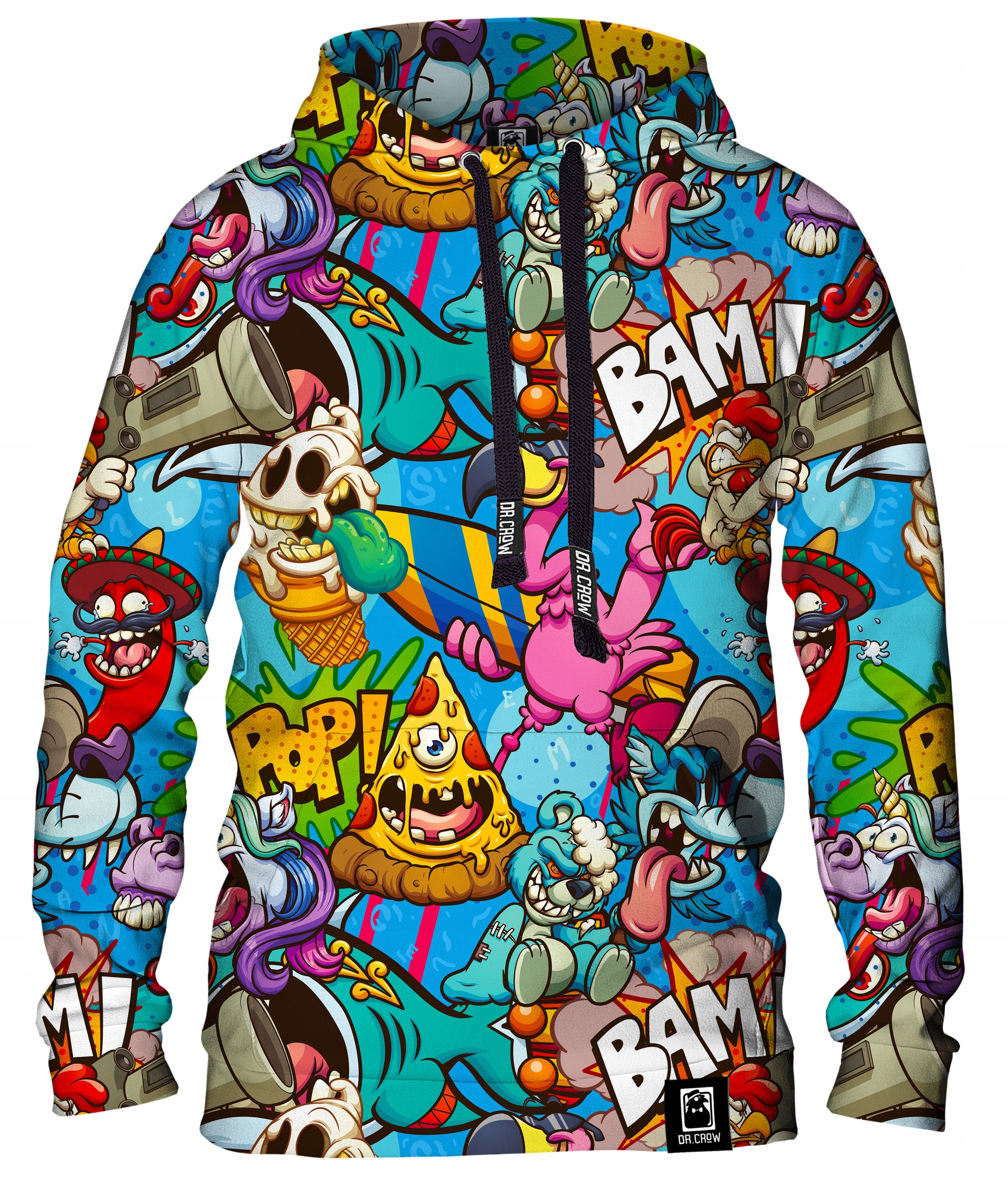

Bluza Dr.crow Kaptur Nadruk Fullprint Cartoon 4XL