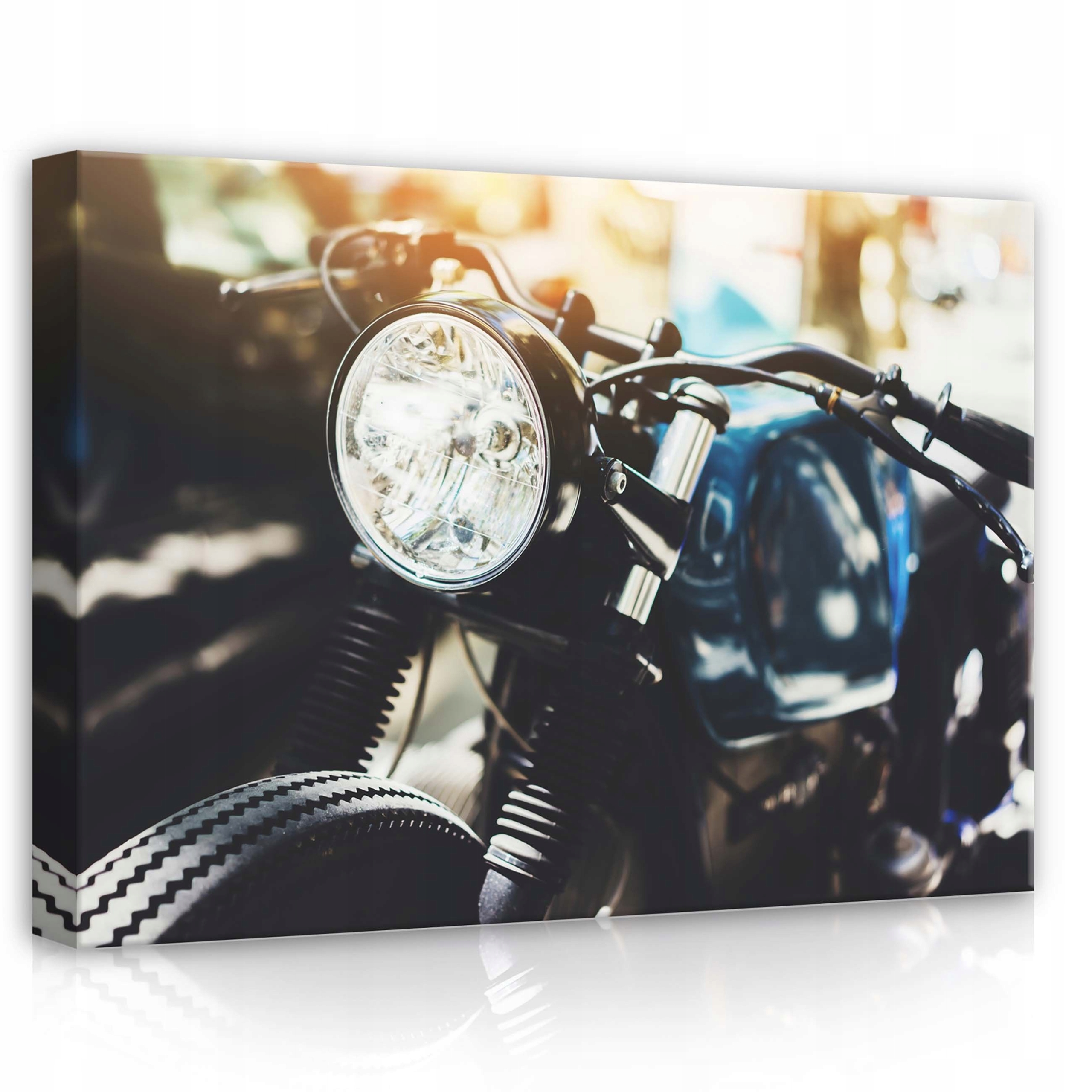 Obraz 70x50 Motocykl Café Racer Vintage Retro Cesta Styl Detaily Ocel Chrom