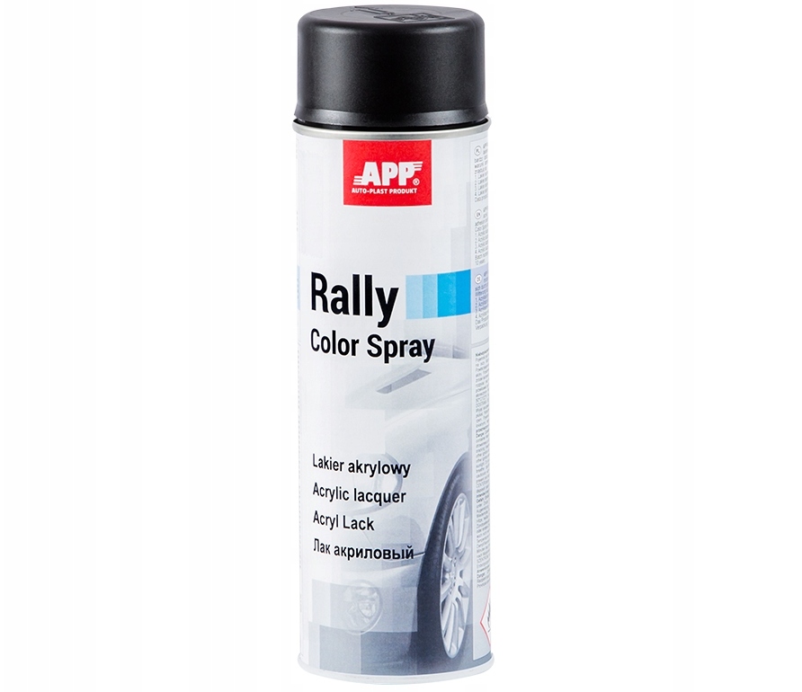 Lakier Akrylowy W Sprayu App Rally Color Spray 600 ml Czarny Mat