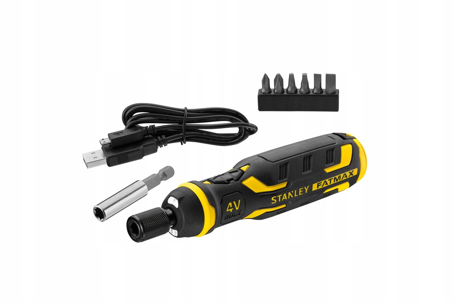 Akumulátorový šroubovák Stanley Fatmax 4V 1,5Ah s bity, Led a Usb nabíječkou