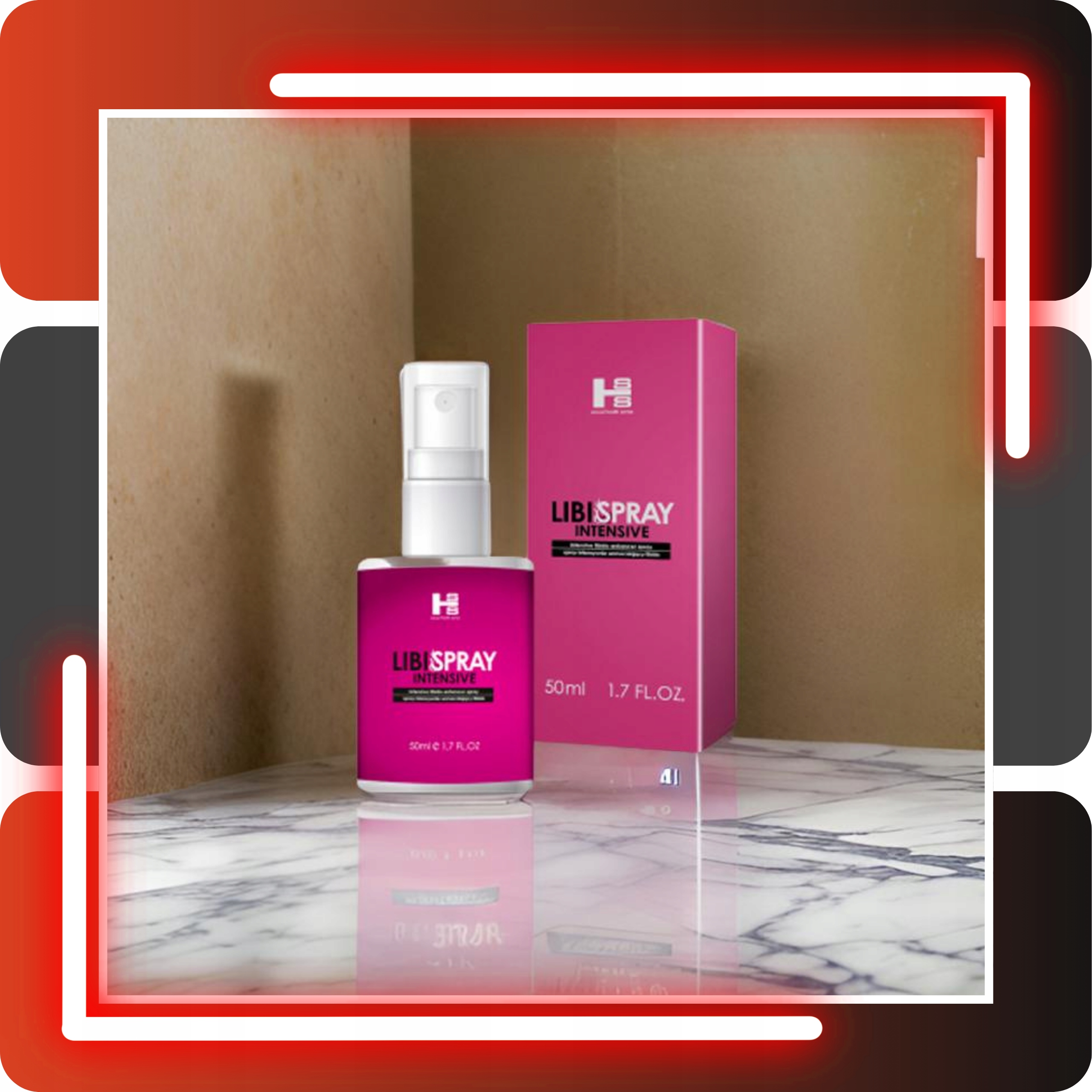 SPRAY FOR VAGINA STRESSING LibiSpray MEGA ORGASM libido for women 50 ml Number of pieces in the package 1 pc.