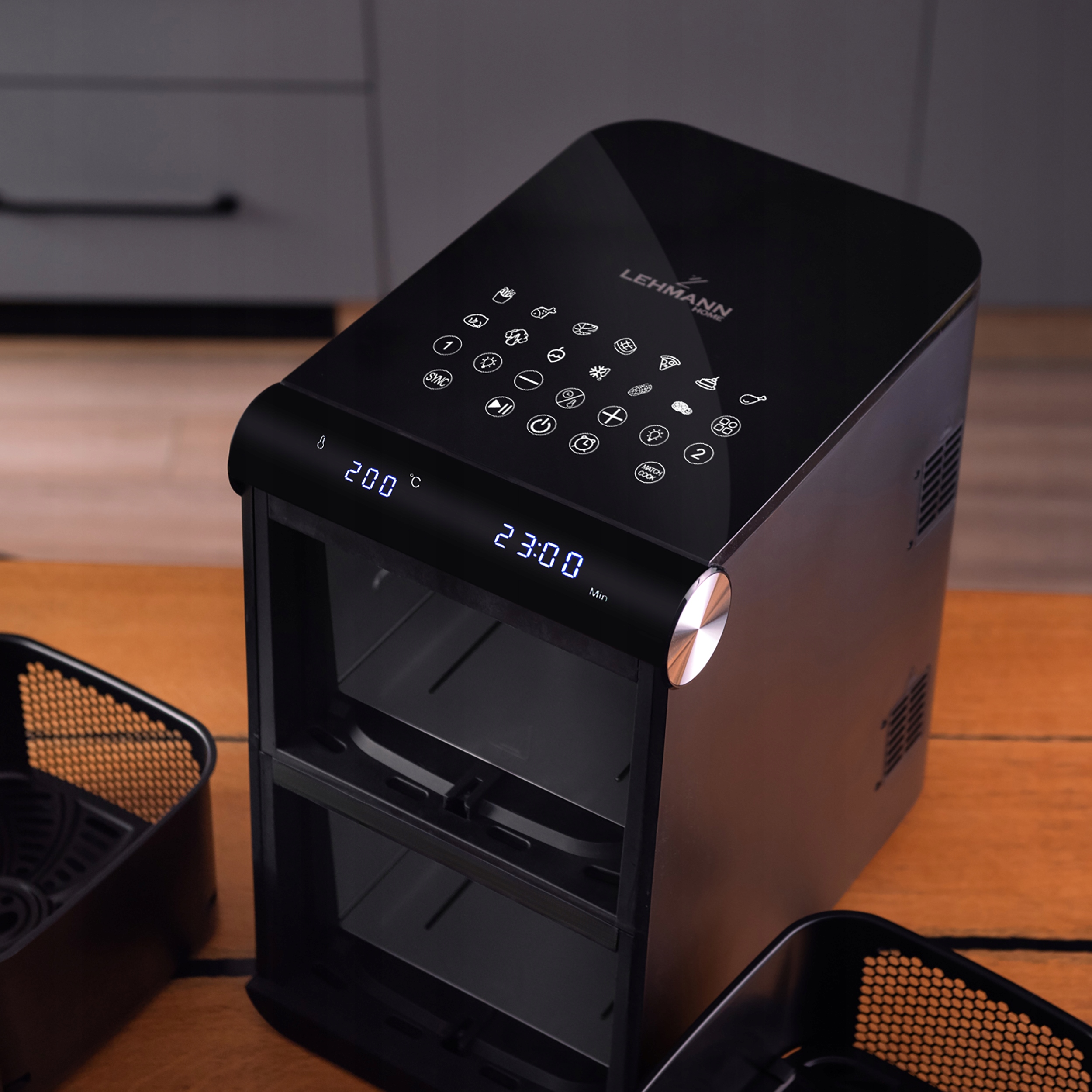 FRYTKOWNICA BEZTŁUSZCZOWA 2800W AIRFRYER 11L NIEPRZYWIERAJĄCA 13 PROGRAMÓW Moc 2800 W