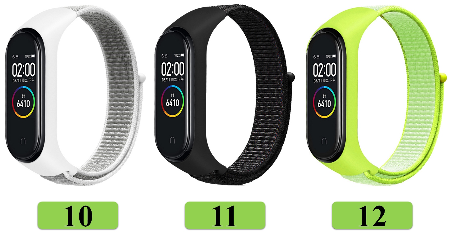 PASEK OPASKA BRANSOLETA do XIAOMI MI BAND 3/4/5/6/7 30 KOLORÓW Długość 210 mm