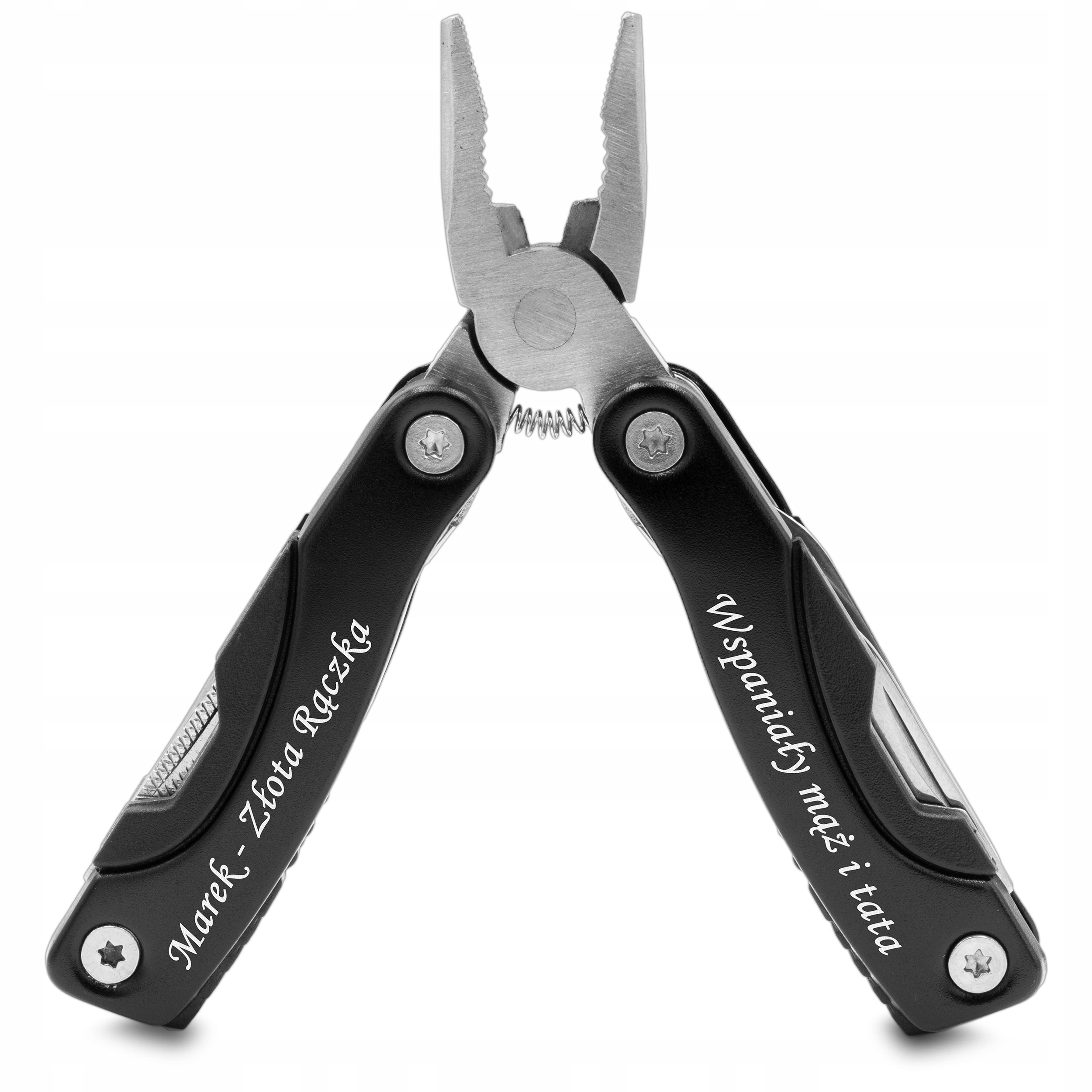 Multitool Mini Narzędzie Wielofunkcyjne Czarne Grawer