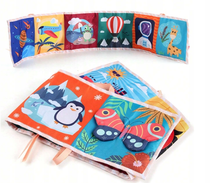 KSIĄŻECZKA SENSORYCZNA KONTRASTOWA MIĘKKA NAUKA WIDZENIA KSZTAŁTY DZWIĘKI