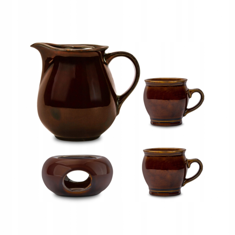 

Zestaw do grzanego Wina kamionkowy Kera połysk 4el