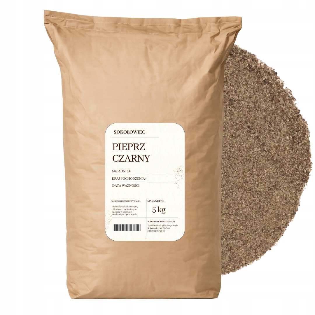 Pepř černý mletý 5 kg Koření pro gastronomii