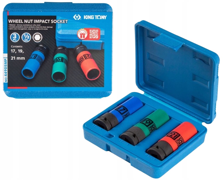 Nasadki udarowe 1/2 osłona do felg aluminiowych 17-19-21 King Tony 44905MP