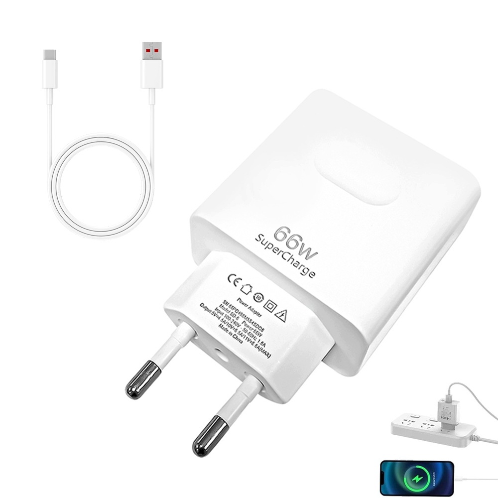 Síťová nabíječka Honor SuperCharge Power Adapter Usb-a 66W Kabel Bílá