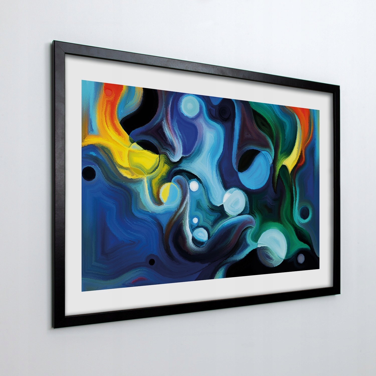 Obraz v ráme na stenu Abstrakcia kruh 70x50 cm