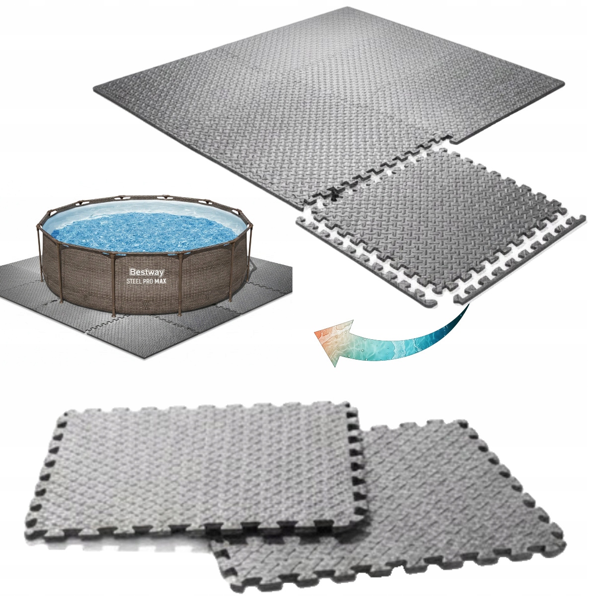 Pěnová Podložka Fólie Pod Bazén Rámová Bestway Power Steel 366x100 cm