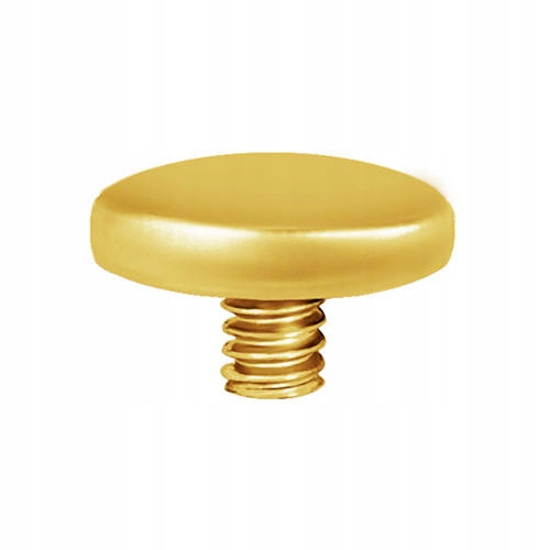 Matice zlato 18K zlatý disk Piercing 1,6/5