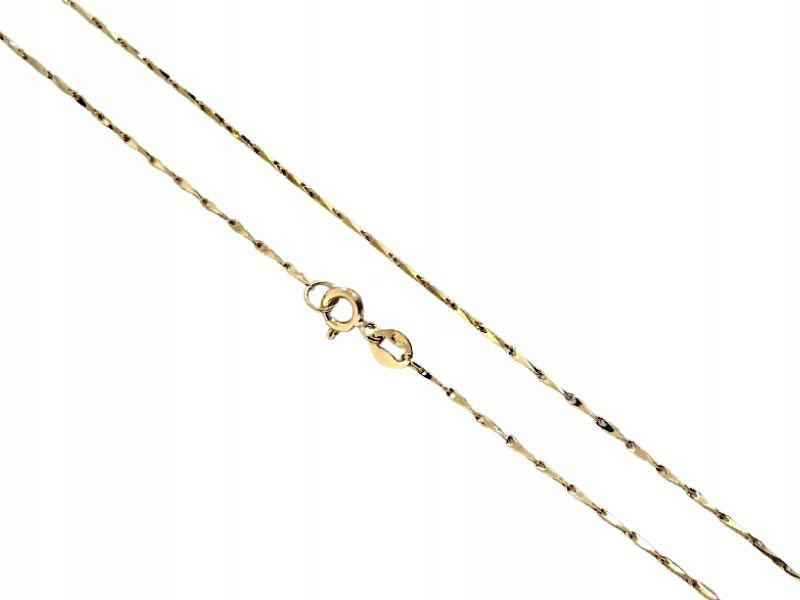 Zlatý řetízek 585 ozdobný 2,3 g 50 cm křestní módní tkaný jako dárek