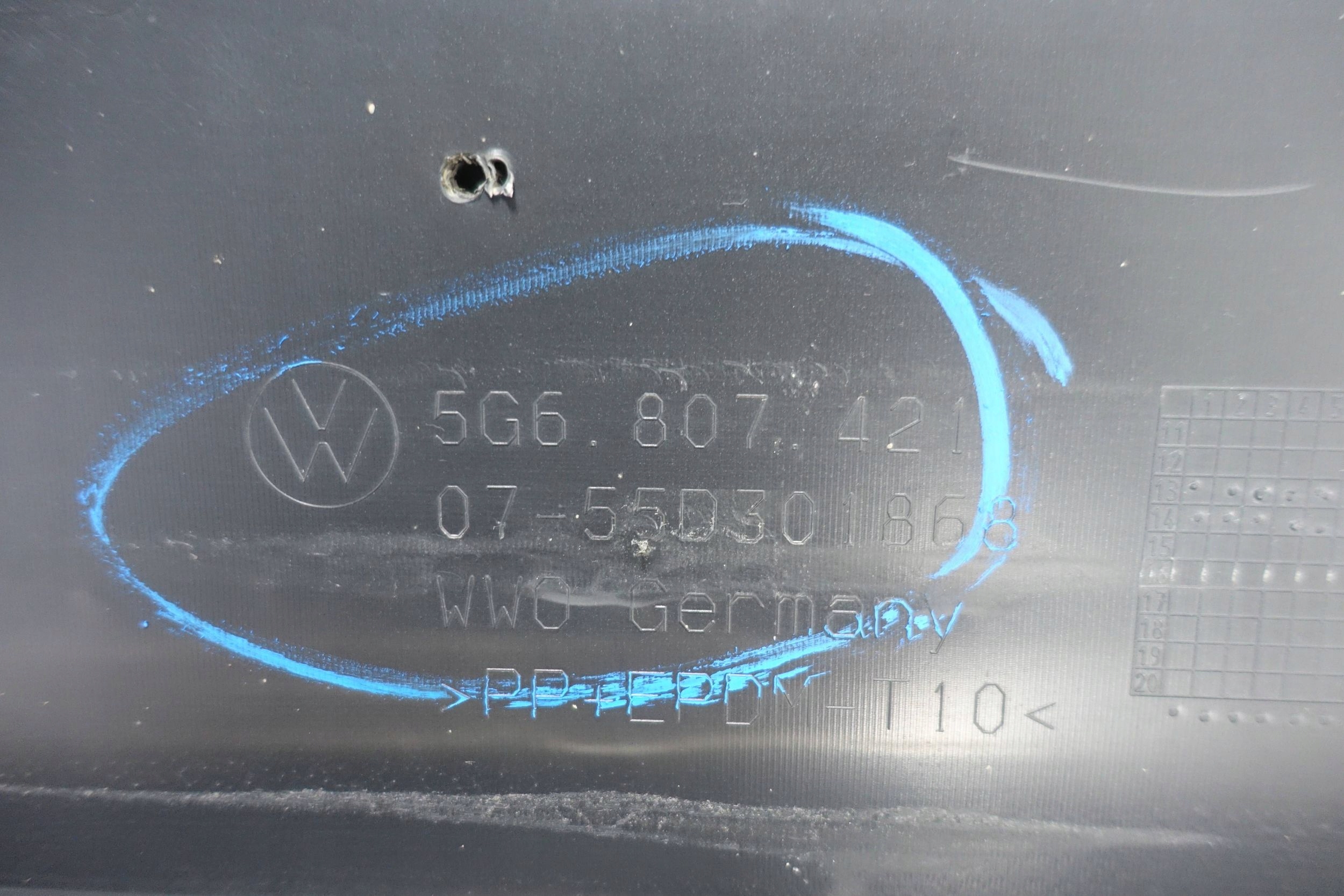 bumper rear part rear VW GOLF VII 7 5G 12-16 HB 6XPDC 5G6807421