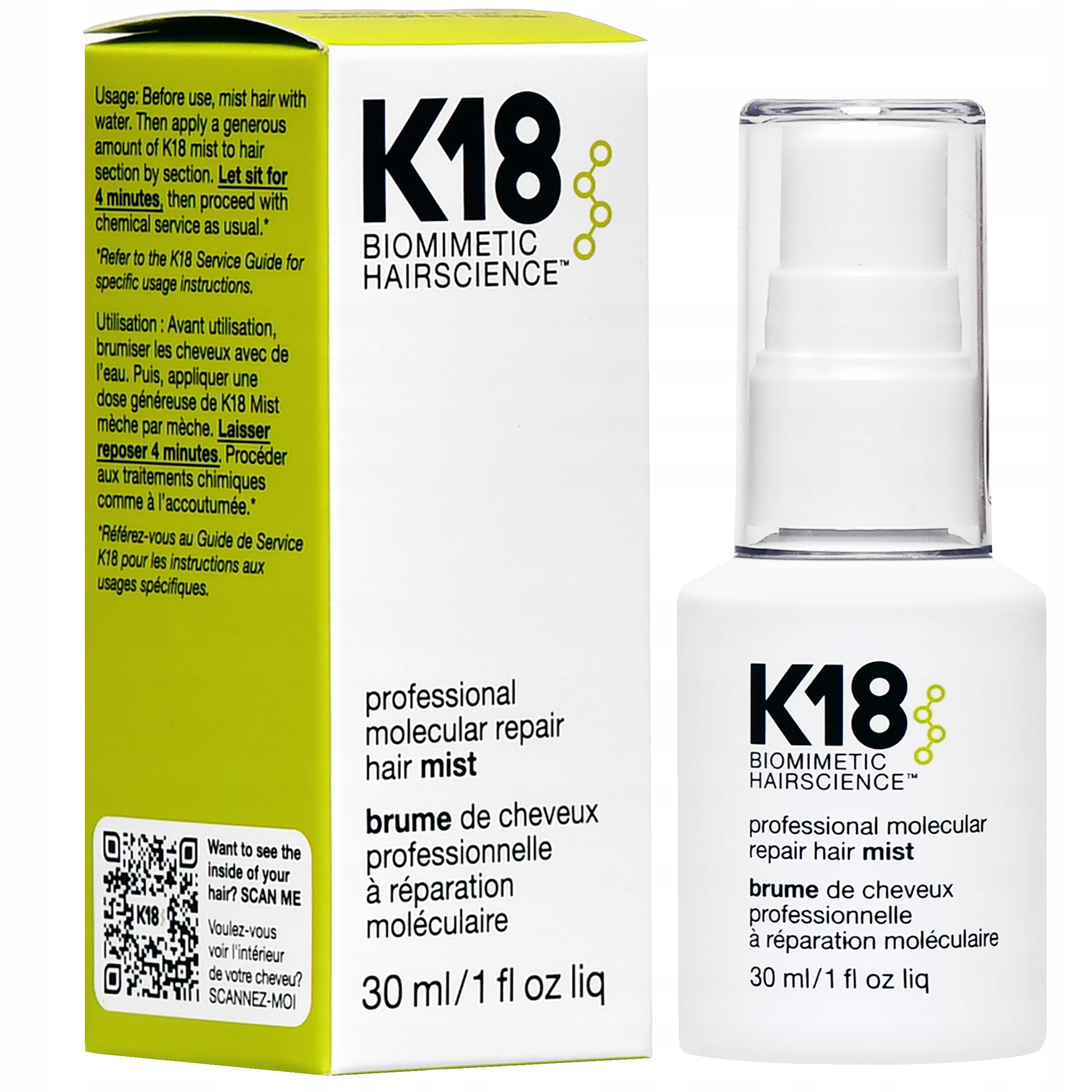 K18 Molekulární regenerační sprej na poškozené vlasy bez oplachování 150 Ml