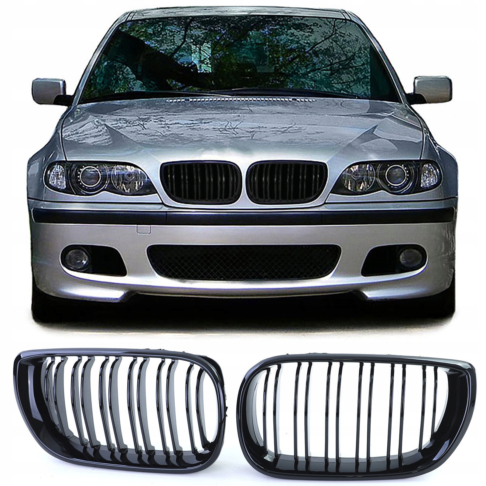 Gril Nerki Atrapa Bmw E46 Sedan Touring LCI Lift 2001-2006 Černý M3 Look