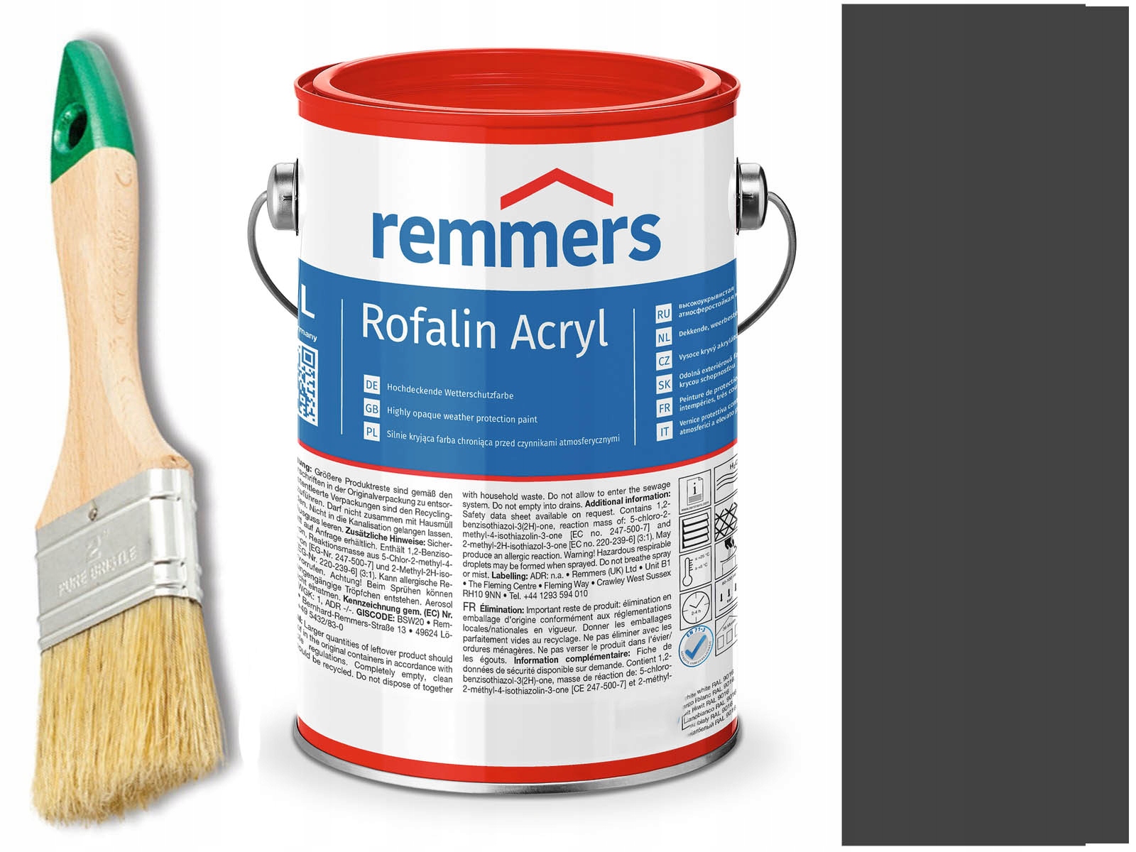 

Remmers Rofalin Acryl farba do drewna CZARNY5 L