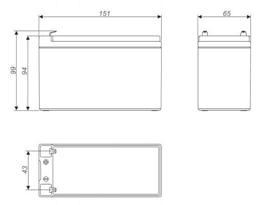 AKUMULATOR BATERIA AGM BEZOBSŁUGOWY ALARMTEC BP 7Ah 12V BP7-12 BP7 7 ALARM Marka Alarmtec