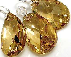 Akce! Krystaly Krásný komplet Stříbro 28mm